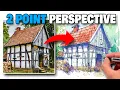 Simple TWO POINT PERSPECTIVE Urban Sketching For Beginners