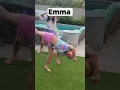 Emma VS Kate Gymnastics in the Backyard