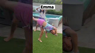 Emma VS Kate Gymnastics in the Backyard