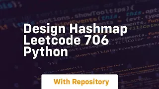 Design hashmap leetcode 706 python