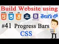 How to Build Website using Html CSS JS jQuery Bootstrap - Progress Bars CSS