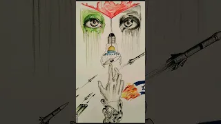 لوحة تعبيريه عن فلسطين Shorts 