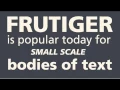 Frutiger Type Specimen