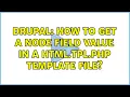 Drupal How to get a node field value in a html tpl php template file