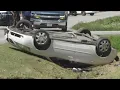 Chase ends with flipped car arrest of 2 teens in Galveston County