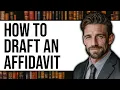 How To Draft An Affidavit