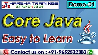 Core Java Demo 01 Introduction to Core Java Java Tutorial for Beginners Easy to Learn in JAVA