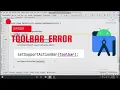 Toolbar Error in Android Studio Custom Tollbar Error In Android Studio
