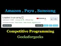 Leaders in an Array Array Data Structure Competitive Programming Samsung Amazon payu