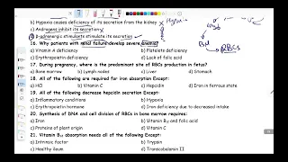 Dr Mohamed ElDawody Physiology For Kasr Al Ainy Students 102 Exam 2024 2025 198 