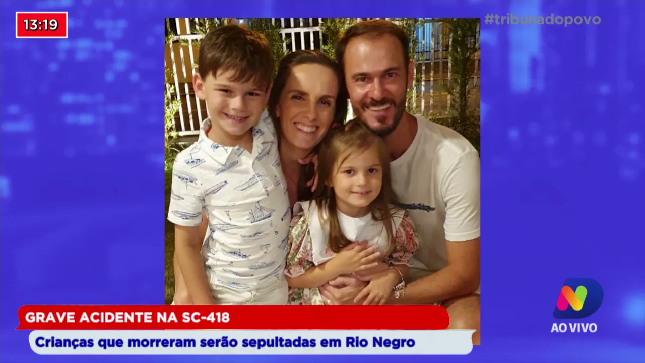 Grave acidente na SC 418: Crianças que morreram serão sepultadas em Rio Negro