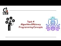 Topic 4 Algorithm Efficiency Programming Concepts IB Computer Science