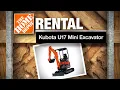 Kubota U17 Mini Excavator The Home Depot Rental
