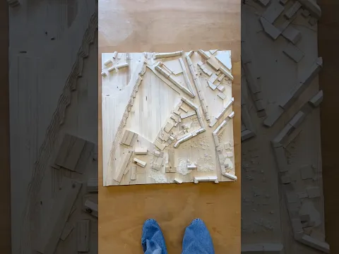 The making of the site model✨ #architect #architecture #modelmaking #rwth #students #art #wood #cnc