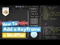 Blender Python Tutorial Add a keyframe Modifier with Python learn python for beginners