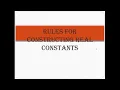Lecture 8 Defining real constants in C
