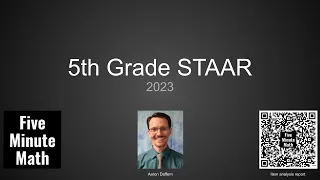 2023 5th Grade STAAR from Five Minute Math