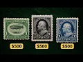 3 Rare 1 U S Stamps Worth Money George Washington Benjamin Franklin Airship Stamp Values