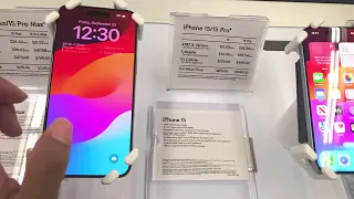 iphone 15 and 15 Pro Max Demo Hands On at Walmart 23