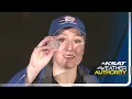 KSAT Weather Authority Meteorologist Shelby Ebertowski shows hail in Leakey