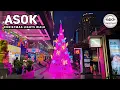 [4K] Asok Area Bangkok (SW1 MARKET \u0026 KOREAN TOWN)  🇹🇭 Christmas Walking Tour