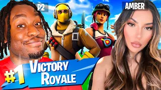 Download Amber \u0026 P2 PLAY FORTNITE FOR First time Of 2024 MP3