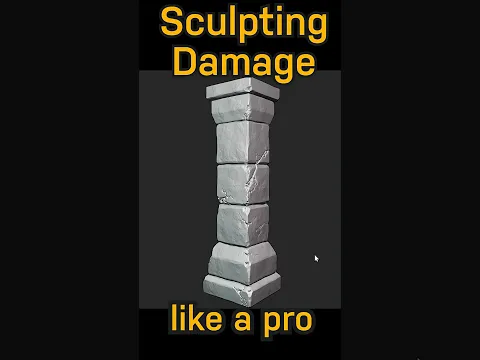3 Simple Brushes for Realistic 3D Damage - Blender 5