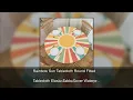 Rainbow Sun Tablecloth Round Fitted Tablecloth Elastic Table Cover Waterproof Dining Table Cove