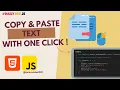 Copy Paste Text with HTML JS No Library Needed js