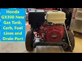 Honda GX 390 Gas Tank fuel line and Carb Replacement Step by Step for Pressure Washer w Dr Joe