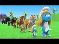 Download Lagu Long Slide Game With Cow Elephant Gorilla Dinosaurs Elephant - 3d Animal Game - Funny 3d Animals