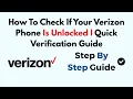 How To Check If Your Verizon Phone Is Unlocked Quick Verification Guide