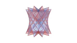 Star Anti Prism With Two Color of Processing Generative Art Practice
