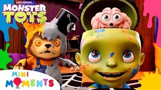 Painting Problems! 🎨 Turning Mistakes into a Monstrous Masterpiece | MONSTER TOTS | Mini Moments