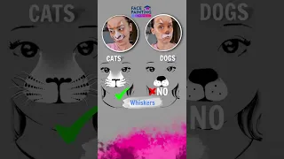 How to face paint DOGS CATS tutorial