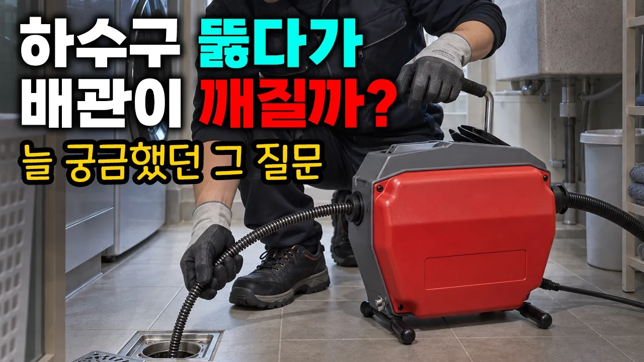 스프링 작업 후에도 물이 안 빠진 아파트 4층 세탁실 현장 영상 썸네일