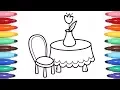 Coloring Pages Drawing and Coloring TABLE and CHAIR BEST LEARNING Rainbow Colors s For kids