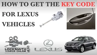 How To Get The Key Code For Lexus Vehicles