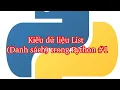 Kieu du lieu List Danh sach trong Python