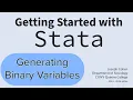 Generating Binary Variables in Stata