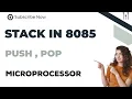 Stack in 8085 microprocessor Push operation Pop operation Microprocessor malayalam