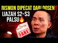 Download Lagu Rismon DIPECAT‼️ Ijazah S2-S3 PALSU🔥 Karier Dosen UNRAM Hancur Total‼️