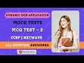 MOCK TEST MCQ TEST 2 ANSWER JavaScript NxtWave CCBP 4 0