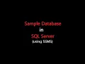 01 How to create a sample database in SQL server using SSMS