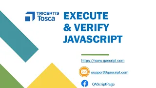 Tosca Tutorial Lesson 26 - Execute JavaScript Verify JavaScript call TBox HTML Modules