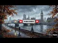 Rainy Autumn in London 🌧️ Thames Painting with Rain Sounds & Piano | Fall Frame TV Art Screensaver