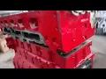 Cummins X15 engine overhaul cylinder head install