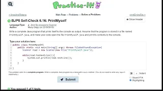 Java Practice It 6 16 readme2next file processing scanner