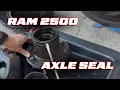 How to Replace Ram 2500 Rear Axle Seal