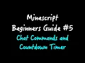Minescript Beginners Guide 05 Chat Commands and Countdown Timer in Minescript